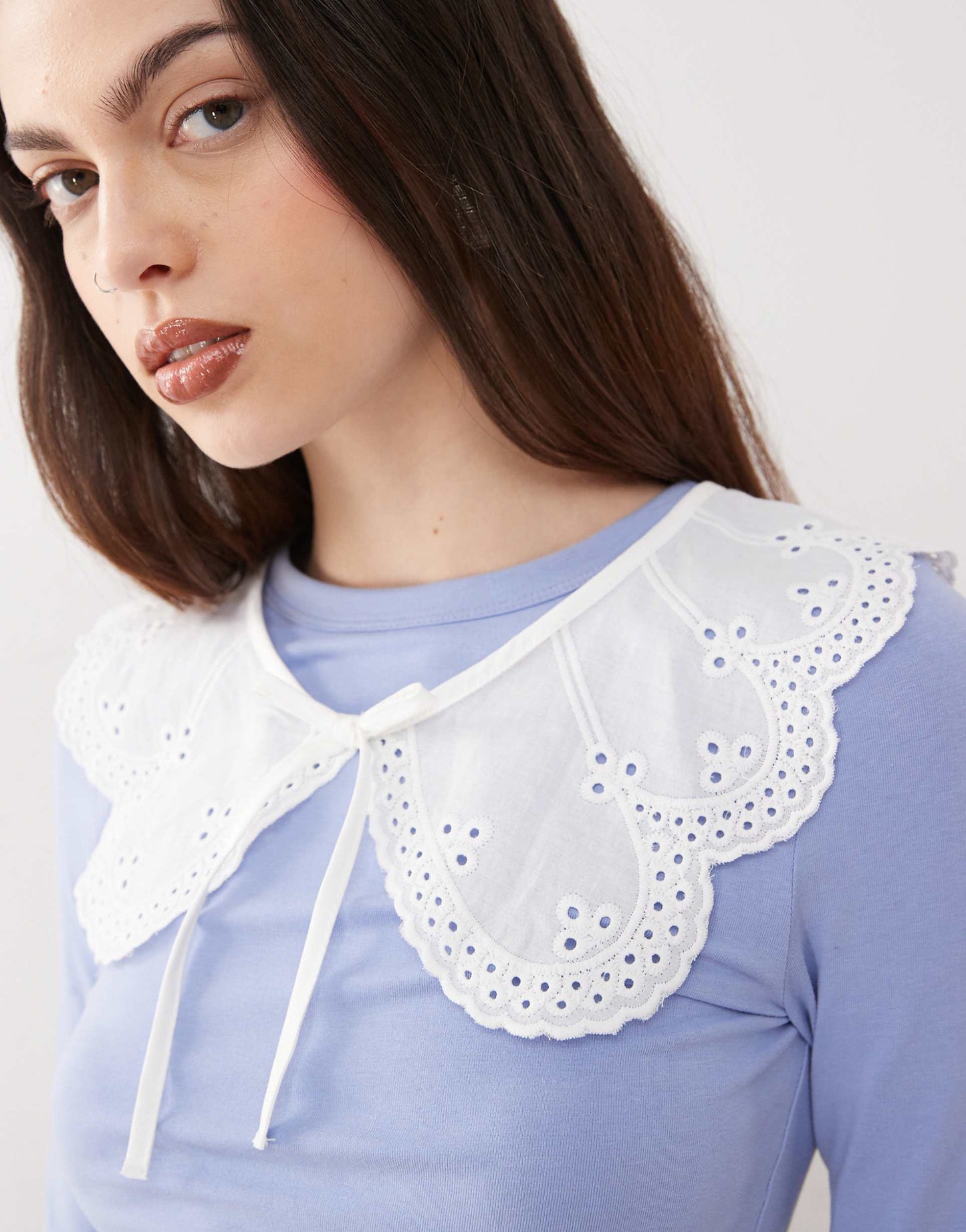 Tie Front Collar