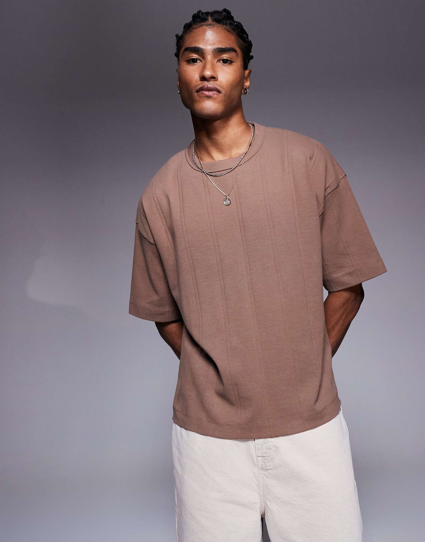 Oversized Boxy Textured Rib T-Shirt