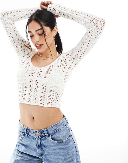 Crochet V-Neck Top