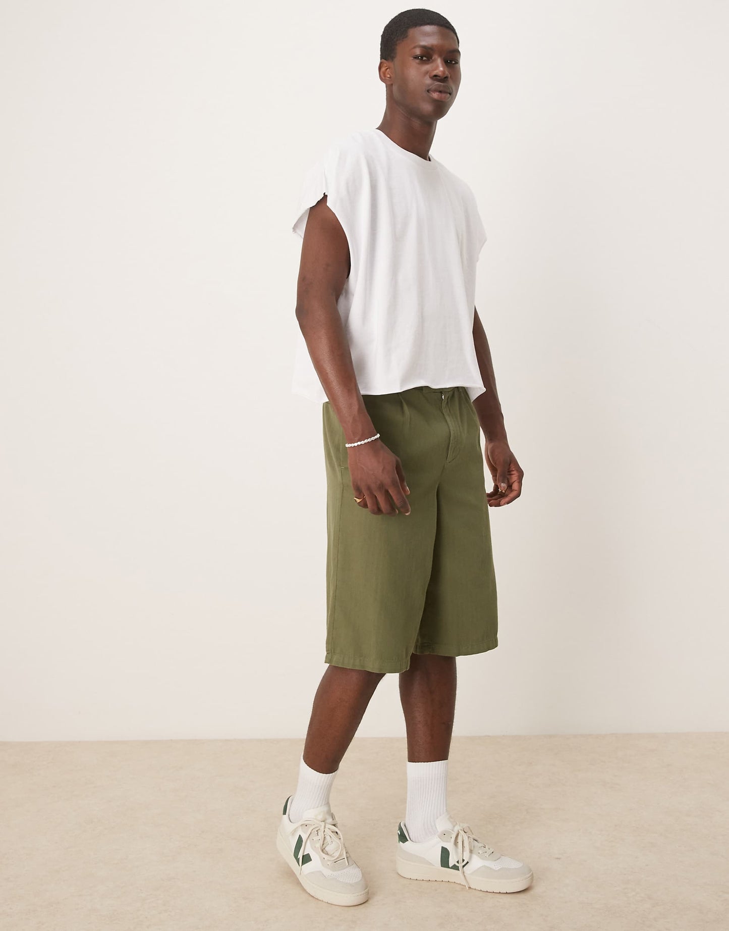 Extreme Oversized Heavyweight Cropped Sleeveless T-Shirt With Raw Edge