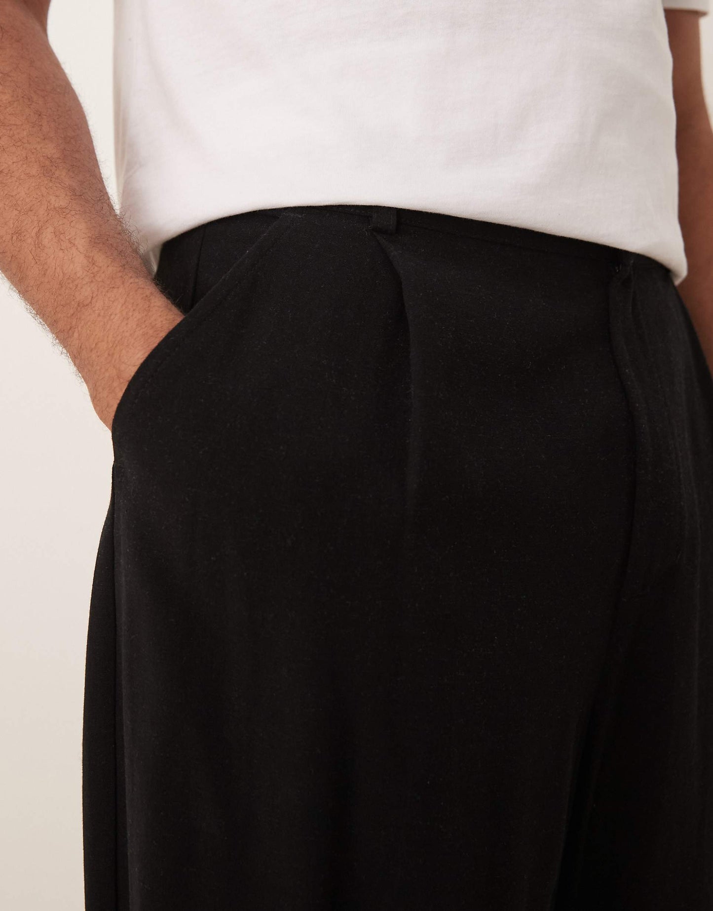 Co-Ord Horseshoe Fit Linen Look Smart Trousers