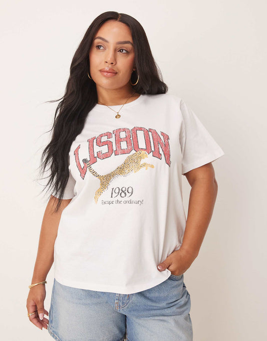 Curve Regular Fit T-Shirt With Lisbon Graphic