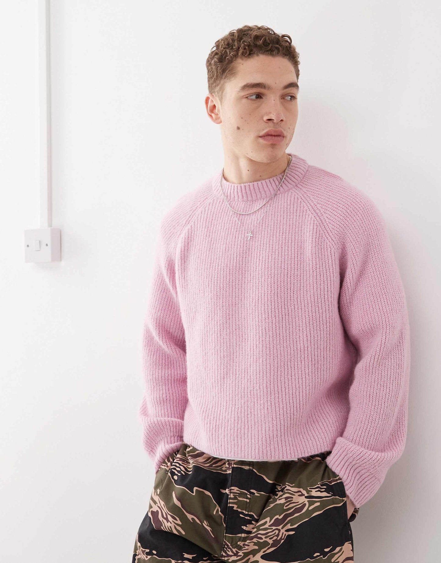 Boxy Crew Neck Knitted Jumper