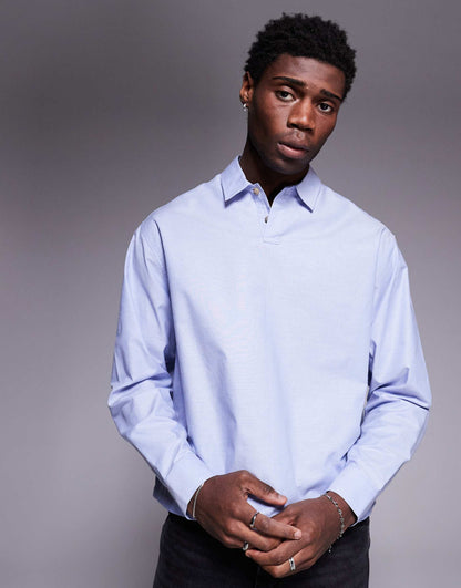 Boxy Oversized Overhead Oxford Shirt
