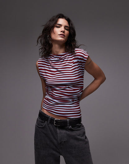 Slash Neck One Shoulder Top