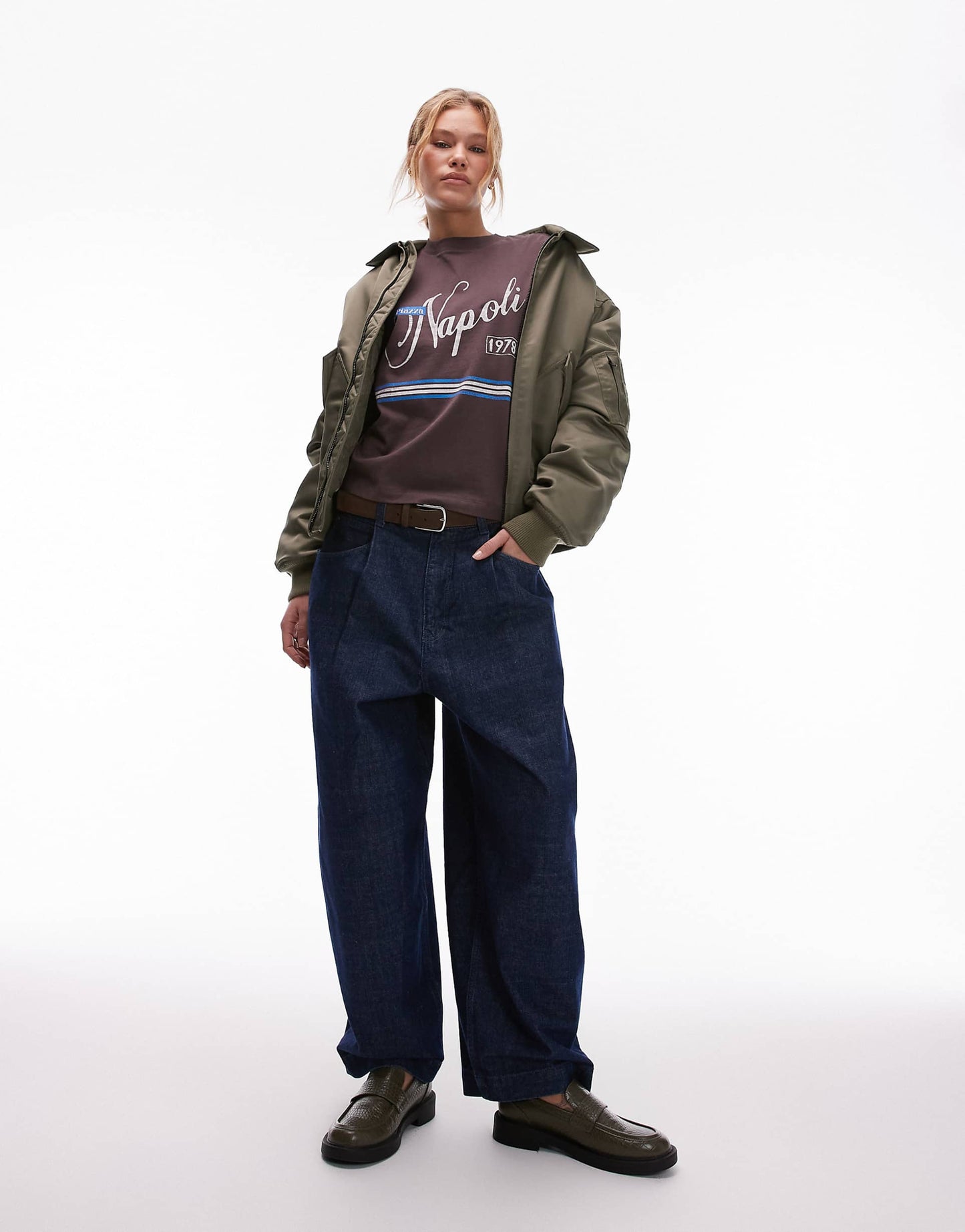Graphic Napoli Oversized Jersey Top