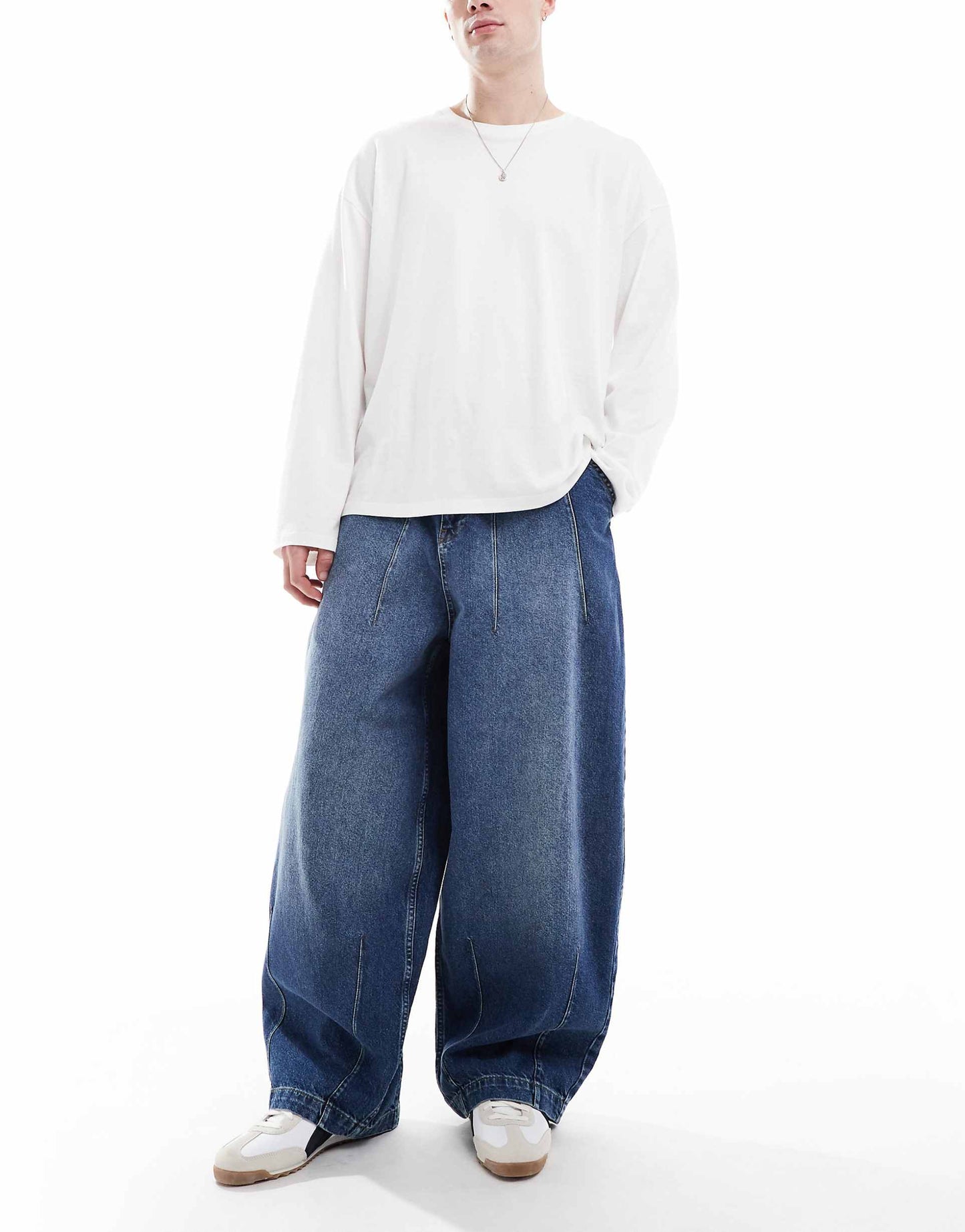 Baggy Balloon Jeans With Tint