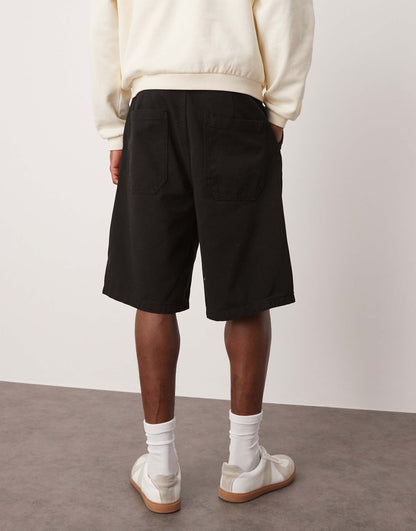 Long Length Pleated Jorts