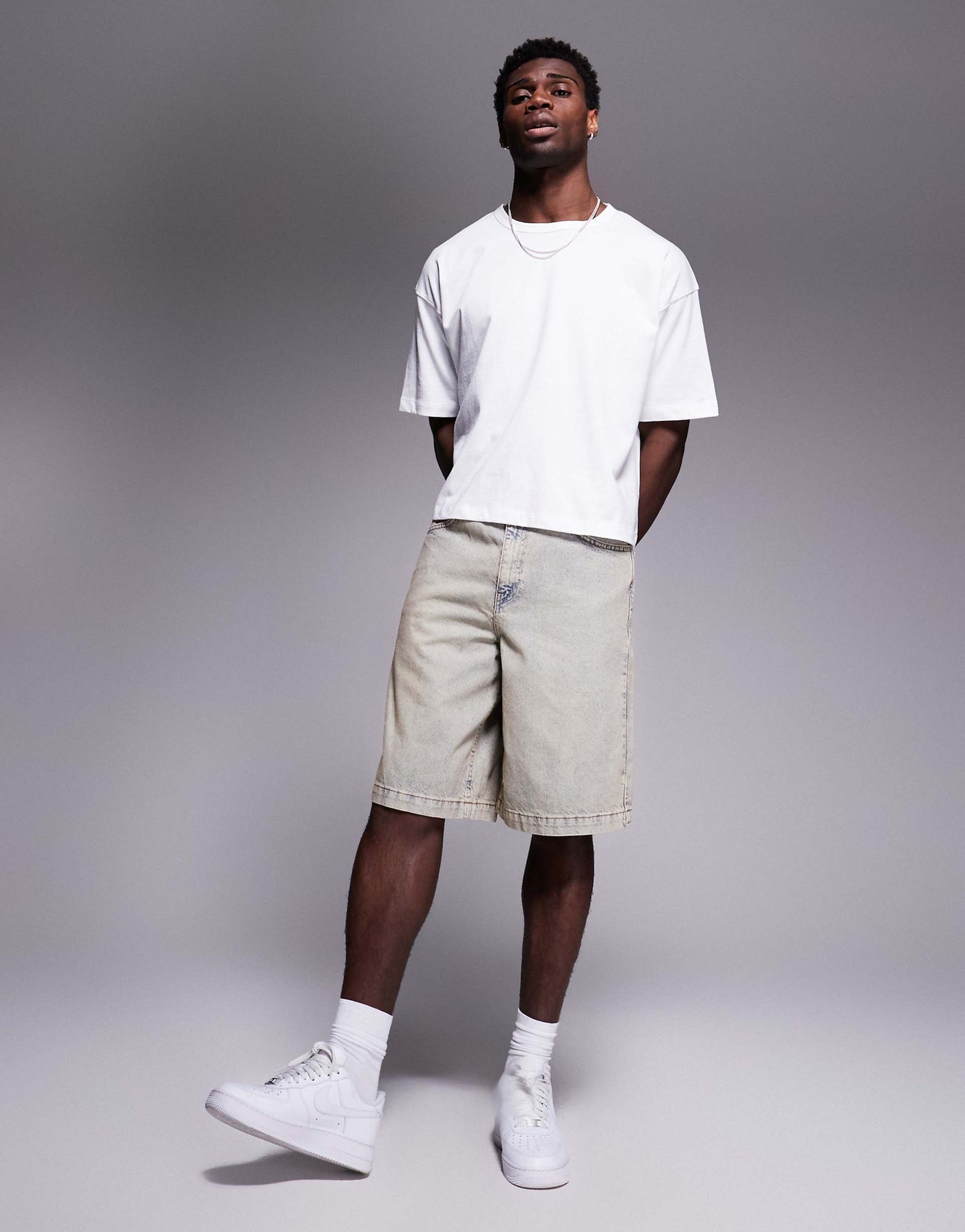 Long Length Denim Jort