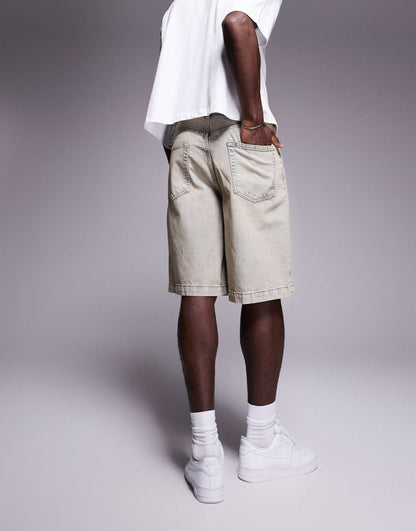 Long Length Denim Jort