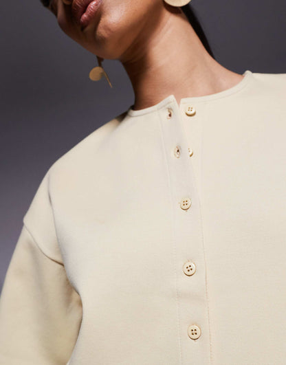 Boxy Half Sleeve Interlock Shirt Co Ord Shirt