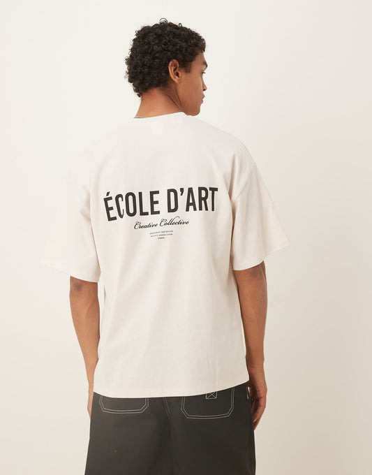 Oversized Heavy Weight T-Shirt With Text Backprint
