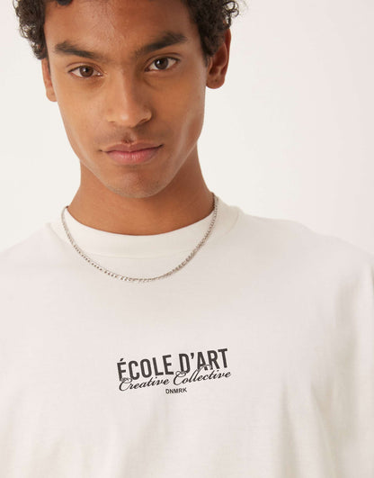 Oversized Heavy Weight T-Shirt With Text Backprint