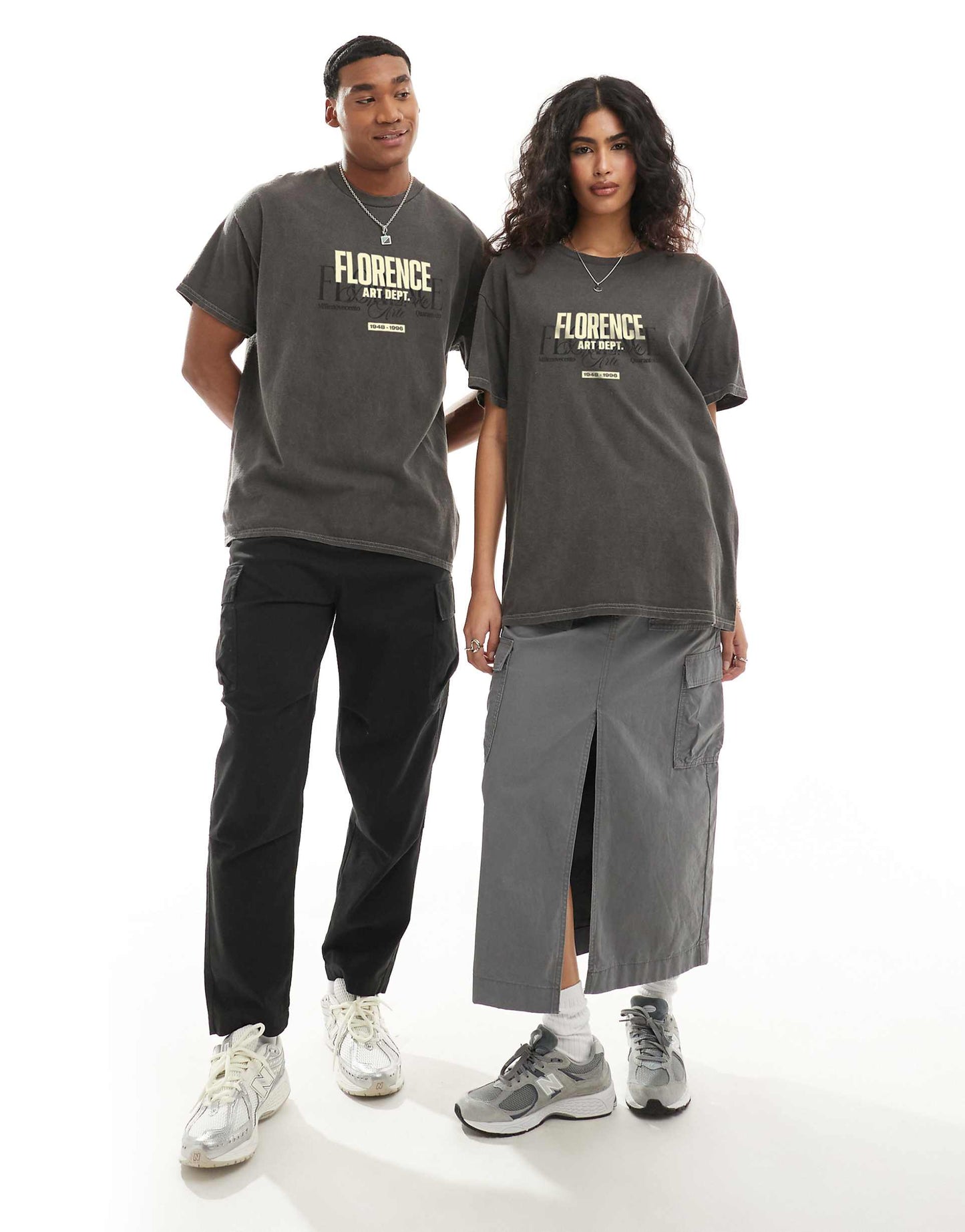 Florence Art Dept Front Print And Back Print Washed T-Shirt
