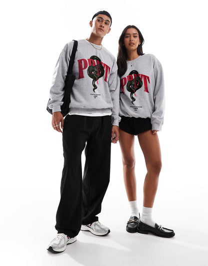 Snake Front Print Sweatshirt