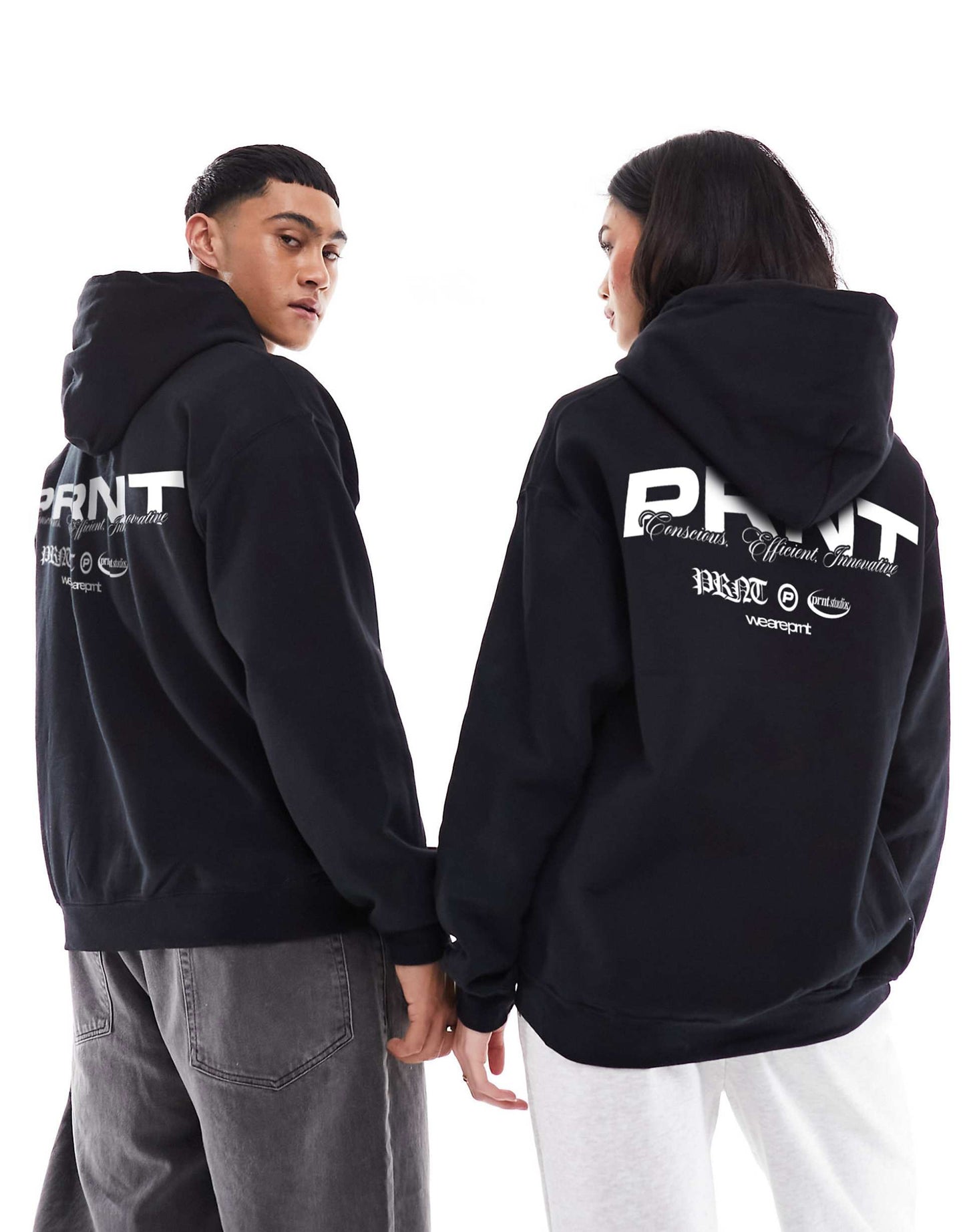 Conscious Front Print And Back Print Hood