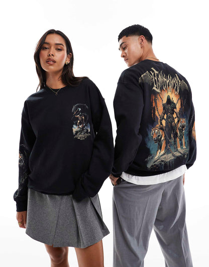 Unchained Front, Back And Sleeve Print Sweatshirt