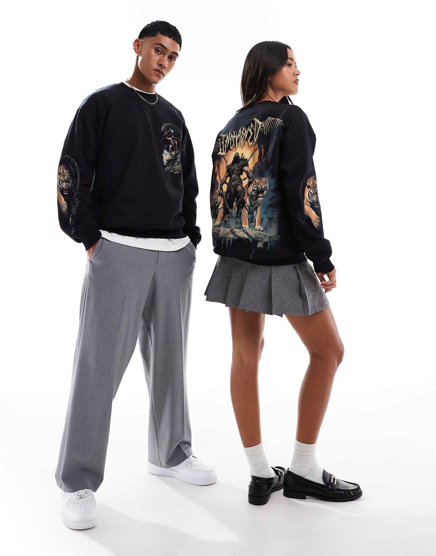 Unchained Front, Back And Sleeve Print Sweatshirt