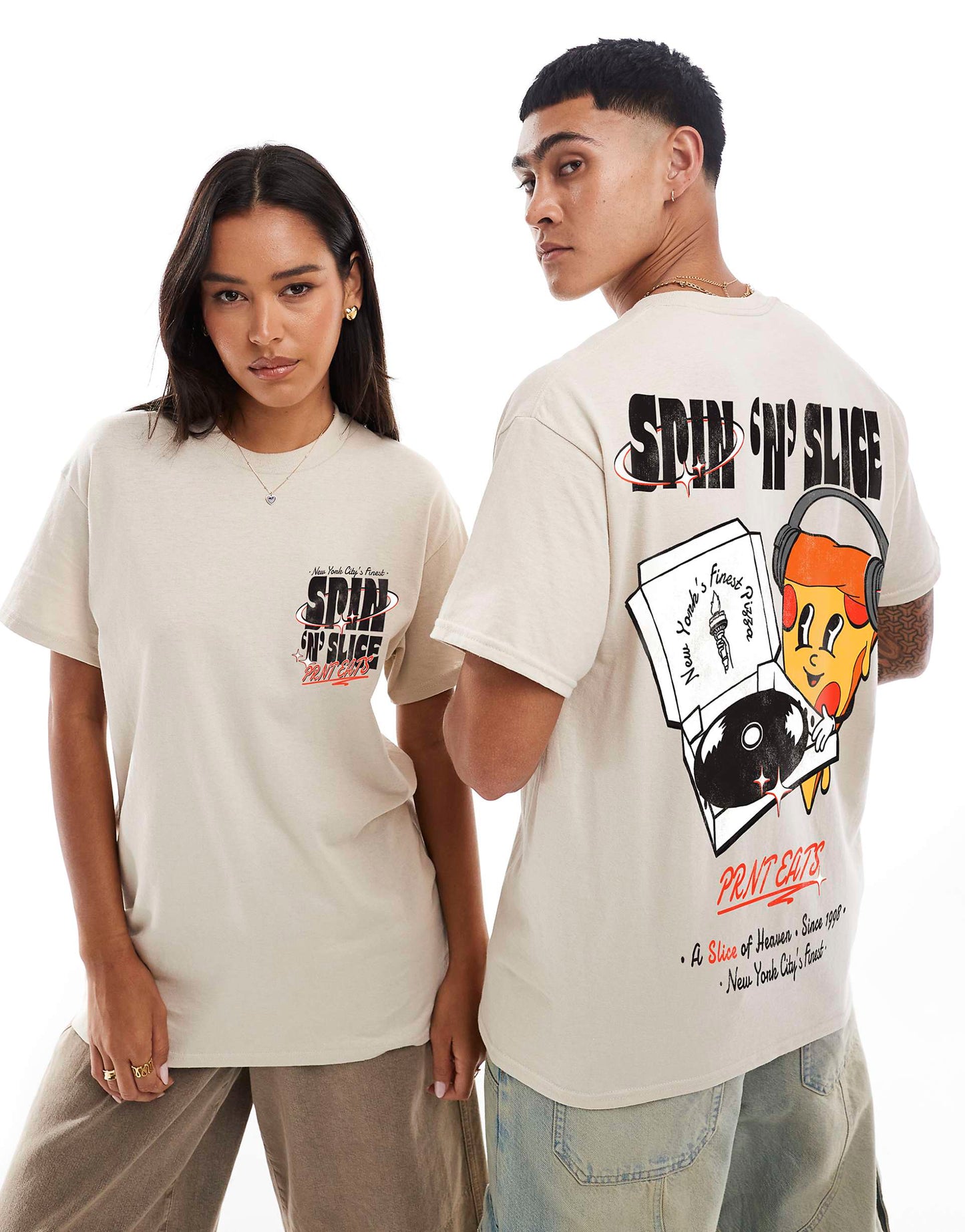 Hot N Fresh Front Print And Back Print T-Shirt