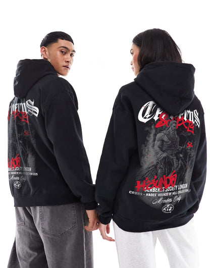 Cerberus Hounds Front Print And Back Print Hood