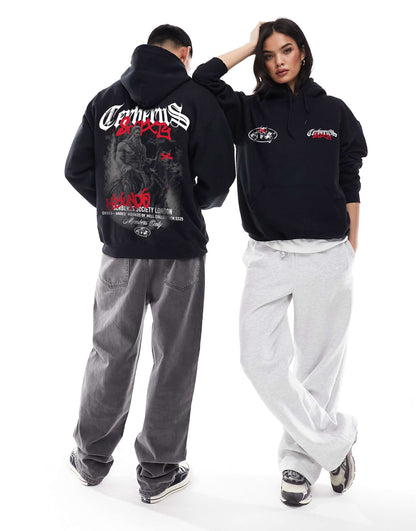 Cerberus Hounds Front Print And Back Print Hood
