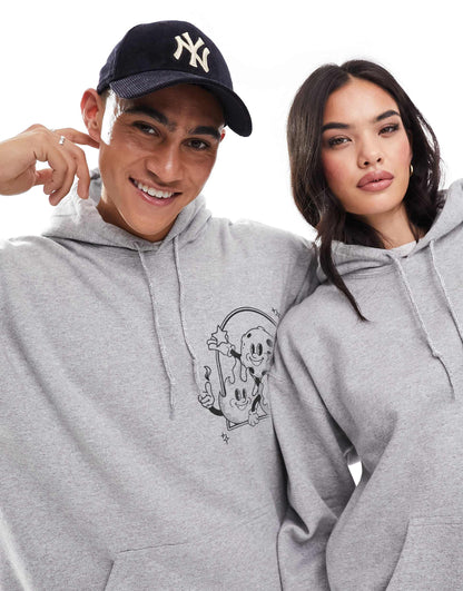 Know Your Signs Grey Front Print And Back Print Hood