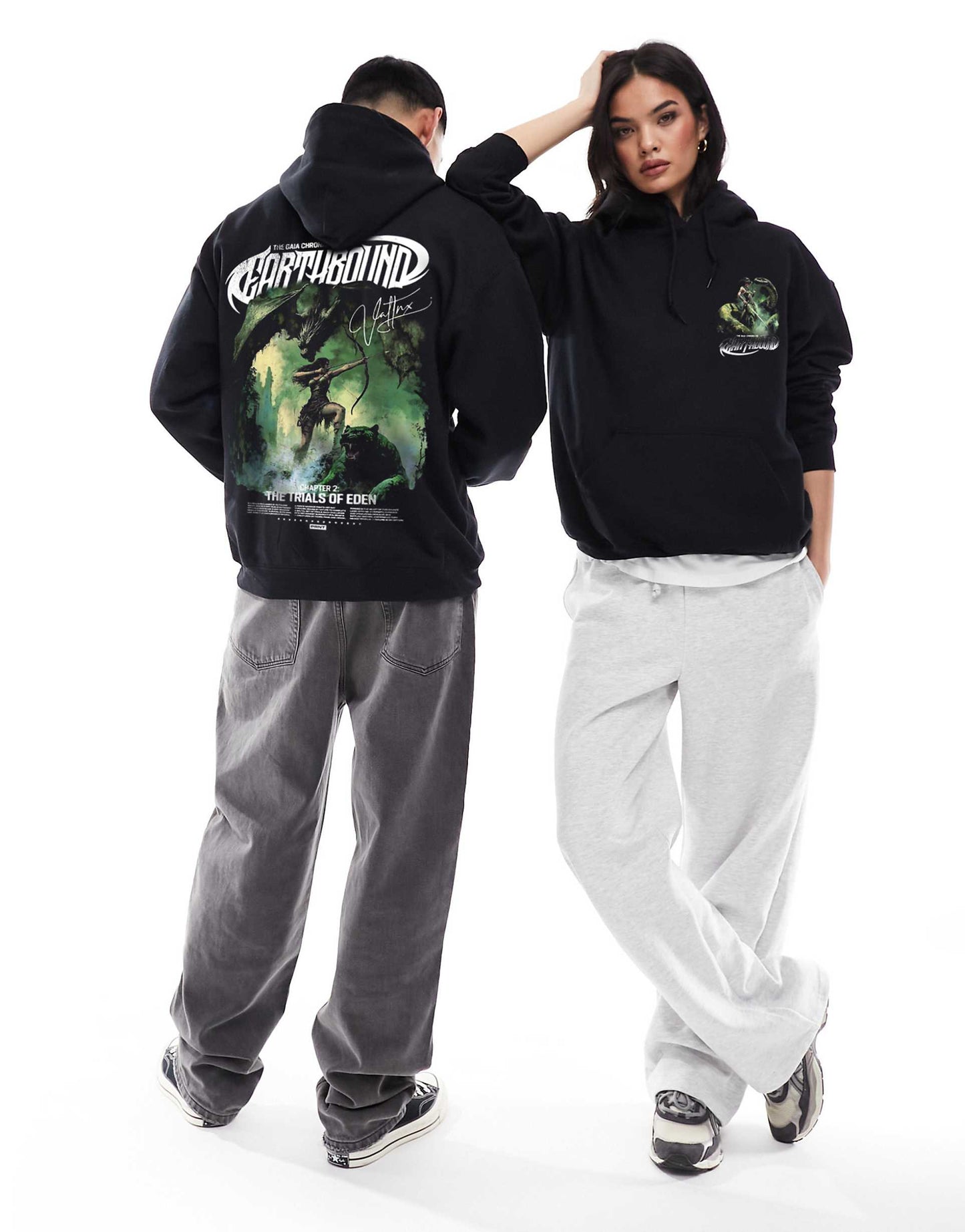 Earthbound Eden Front Print And Back Print Hood