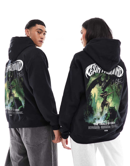 Earthbound Eden Front Print And Back Print Hood
