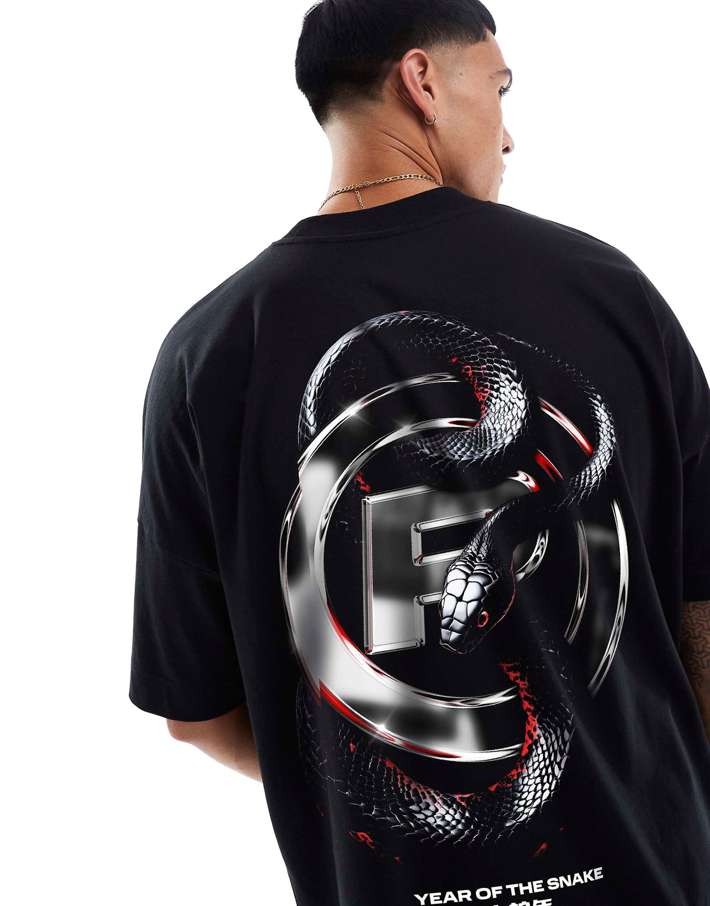 Cny Front Print And Back Print Oversized T-Shirt