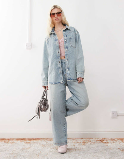 Oversized Western Denim Shirt