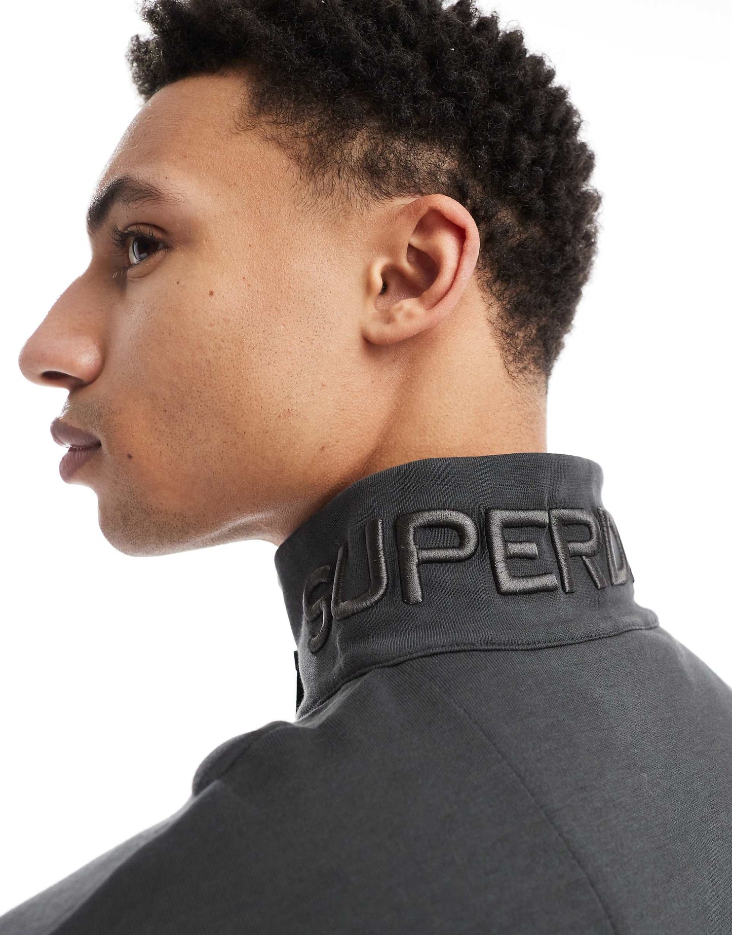 Utility Logo Henley Sweatshirt