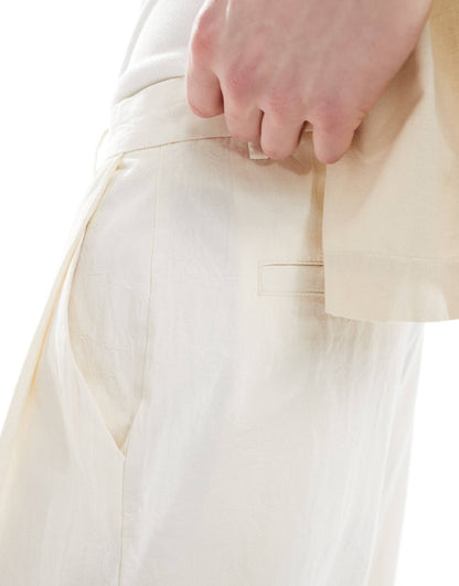 Crinkle Textured Trousers