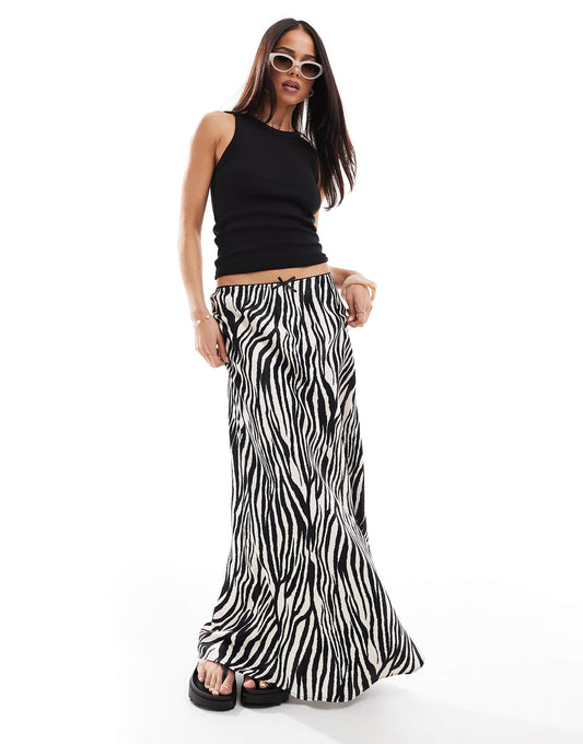 Satin Bias Cut Maxi Skirt