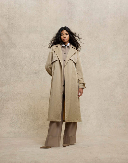 Relaxed Wrap Trench Coat