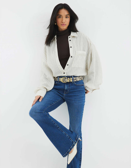 Petite Petite Denim Mid Rise Bootcut Jeans