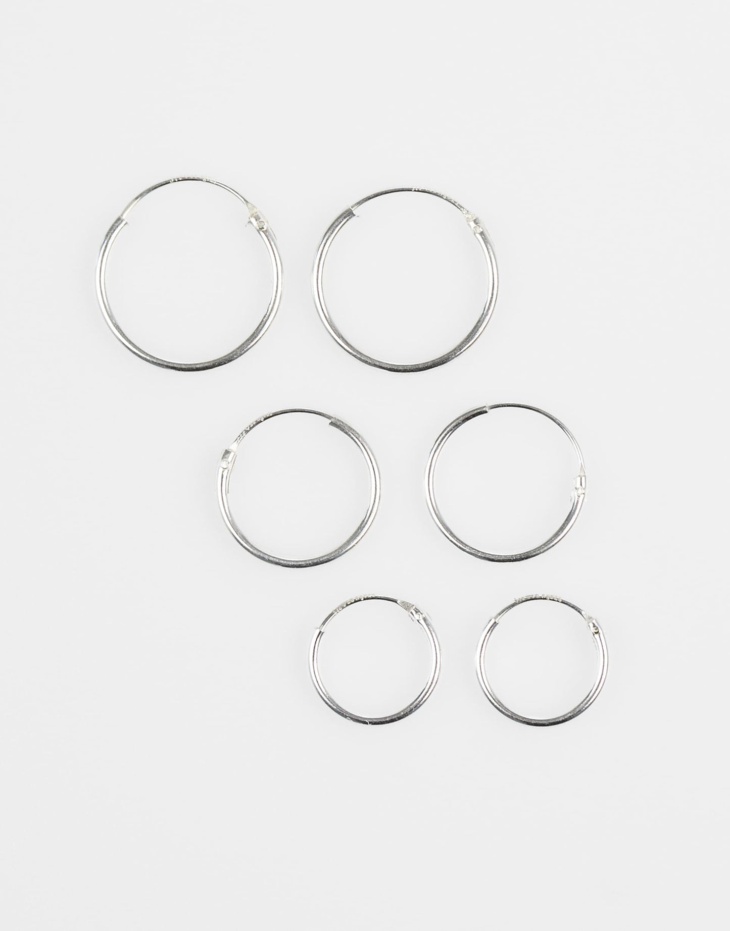 Sterling Silver Classic Hoop Pack