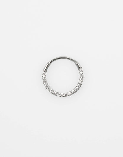 Surgical Steel Cubic Zirconia Clicker Ring