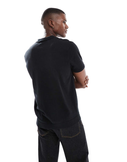 Short Sleeve Knitted Polo