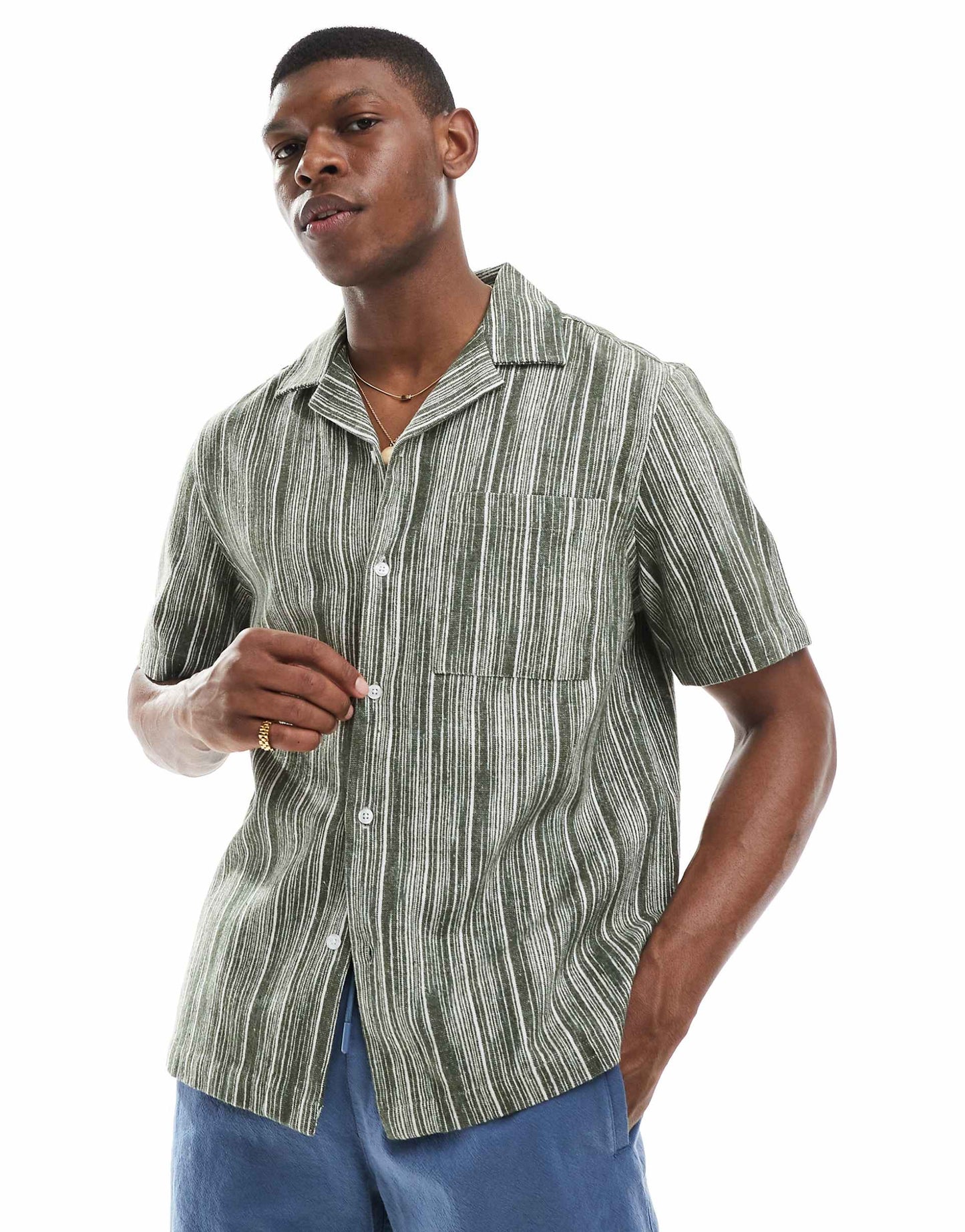 Textured Stripe Shirt