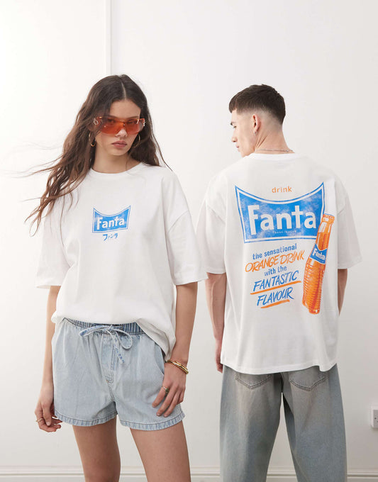 Unisex Oversized License T-Shirt With Fanta Prints