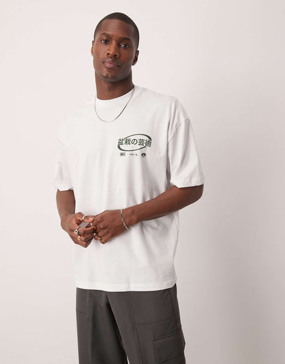 Oversized T-Shirt With Bonsai Graphic