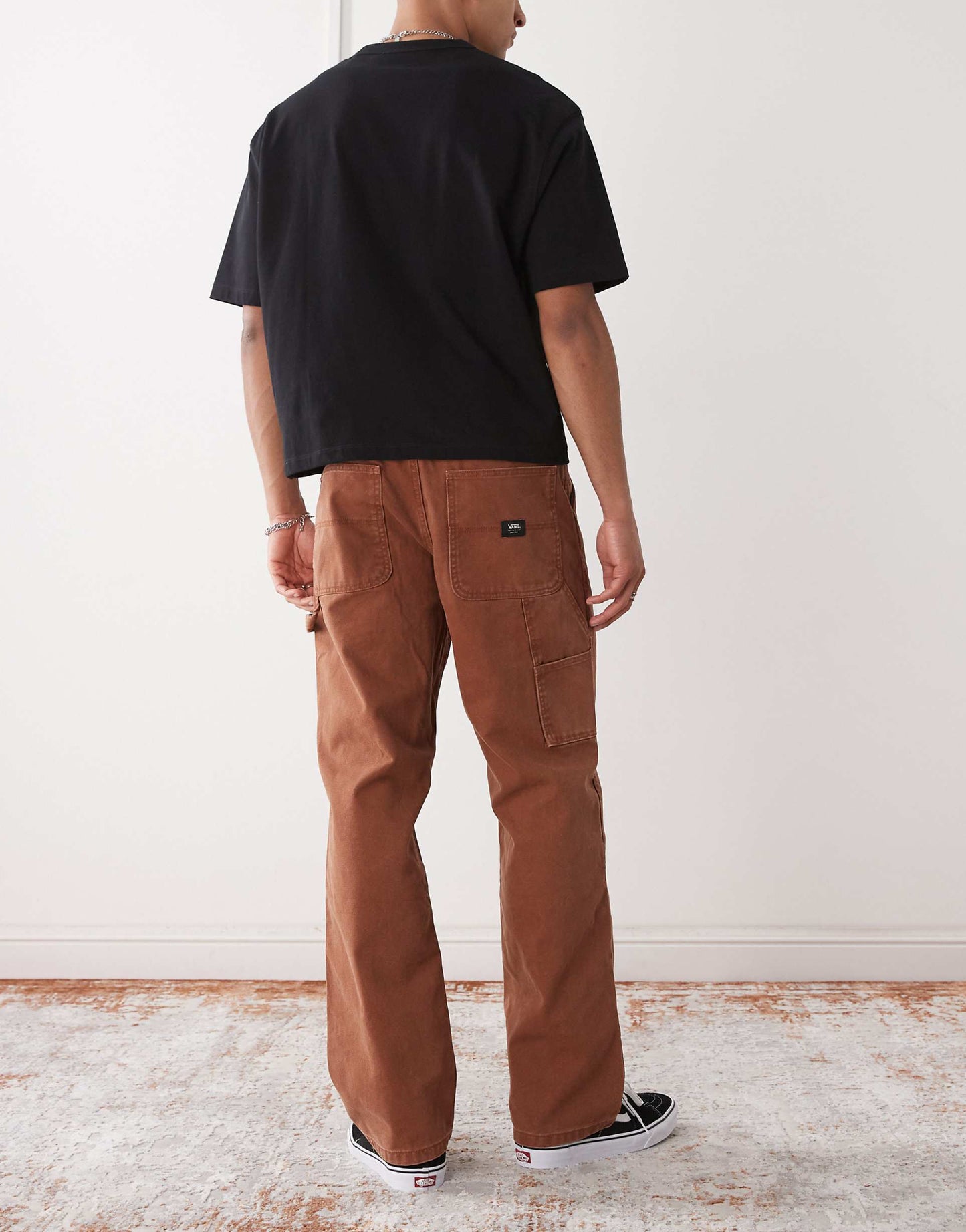 Drill Chore Loose Fit Carpenter Trousers With Vintage Wash