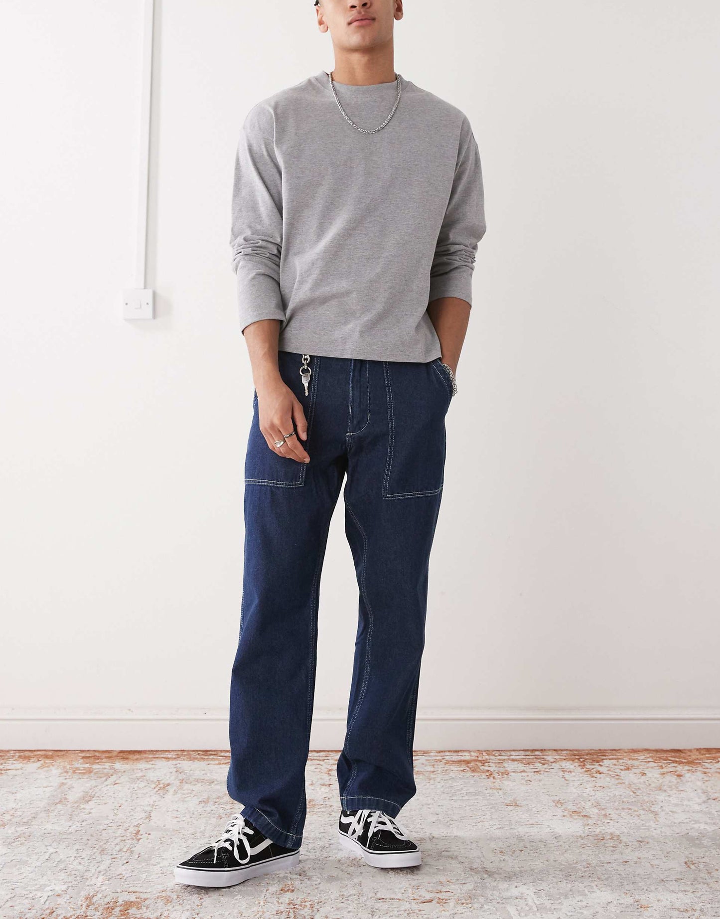 Fatigue Loose Fit Tapered Denim Jeans