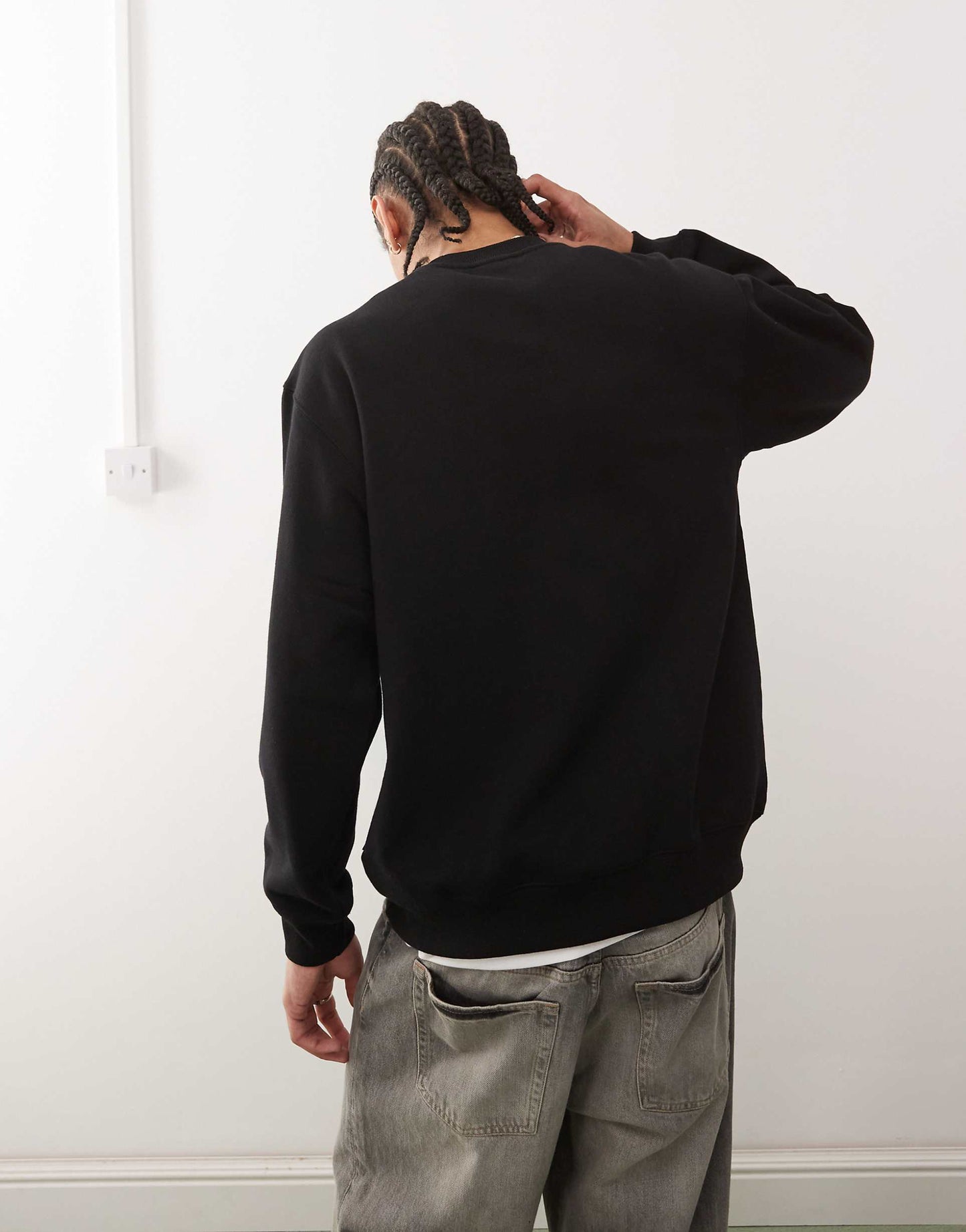Left Chest Logo Oversized Fit Sweatshirt