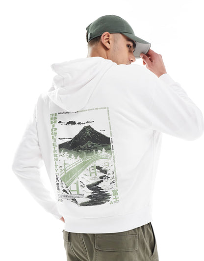 Oversized Hoodie With Souvenir Print