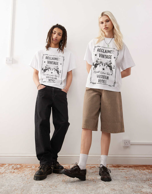Unisex Western Rodeo Graphic Oversized T-Shirt