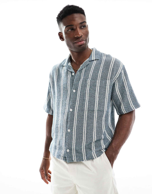 Revere Collar Short Sleeve Shirt