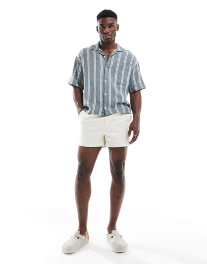 Revere Collar Short Sleeve Shirt