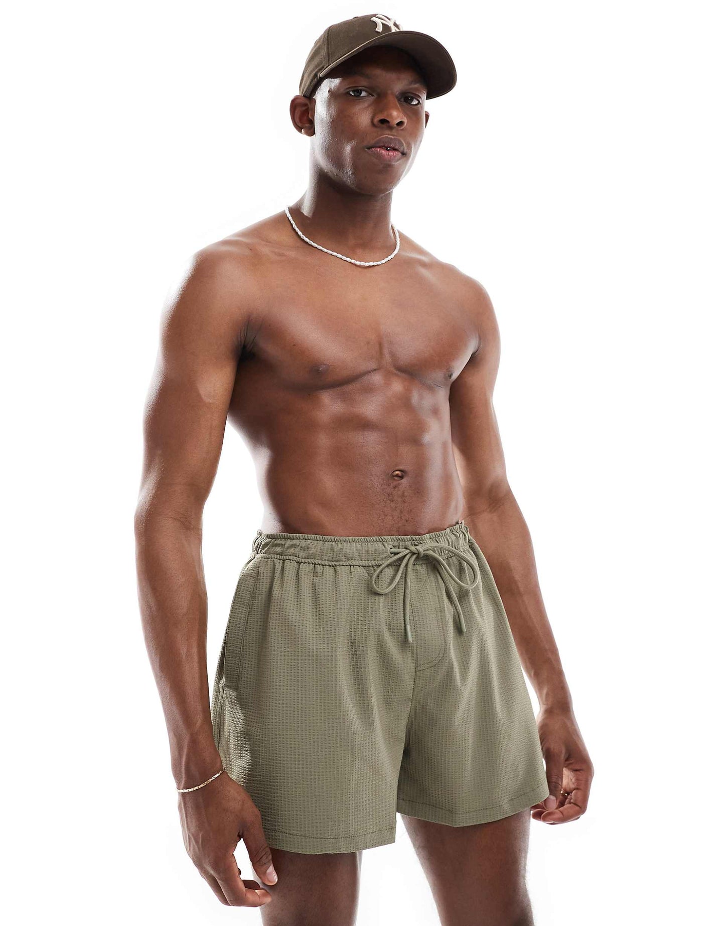 Seersucker Swim Trunks