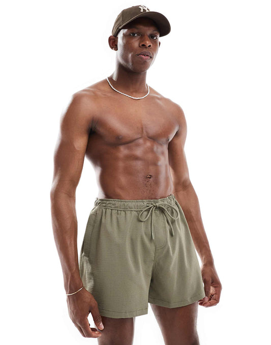 Seersucker Swim Trunks